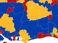 General Election projections for Surrey and East Hampshire