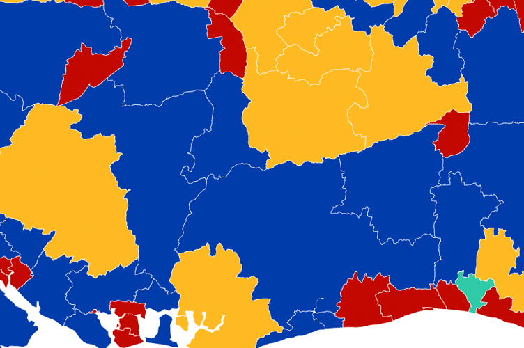 General Election projections for Farnham and Bordon and nearby constituencies 