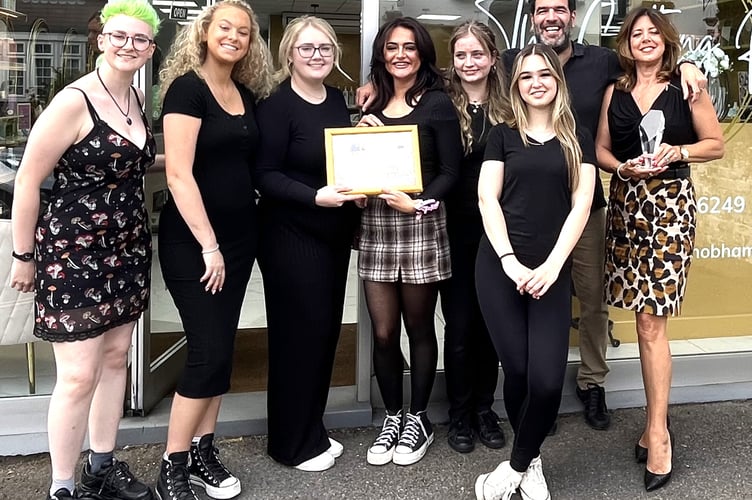 Vince and Victoria Nigrelli with their team at The Cutting Room in Chobham