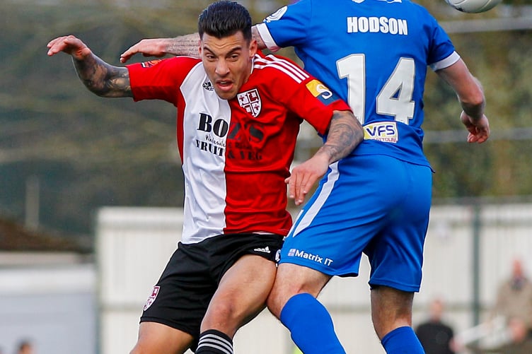 Reece Grego-Cox in action for Woking against Eastleigh last season