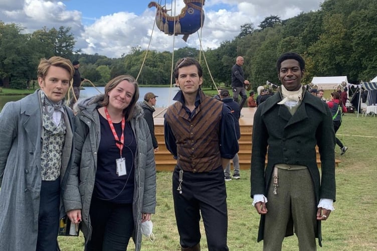Behind the scenes with the cast and crew