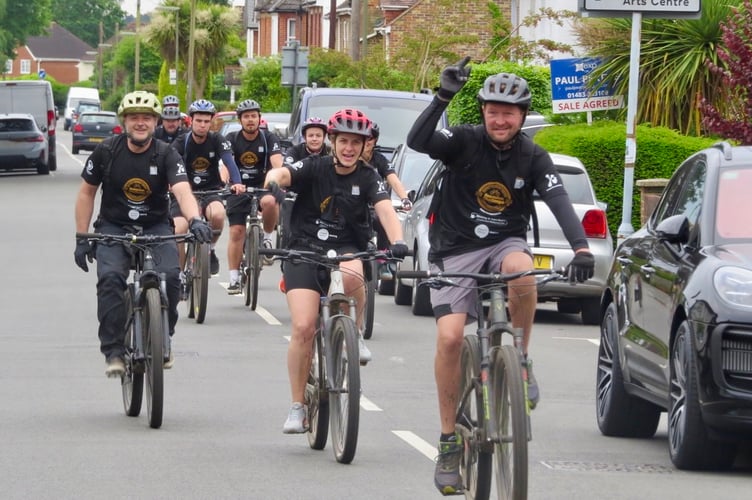 Riders taking part in the challenge                       