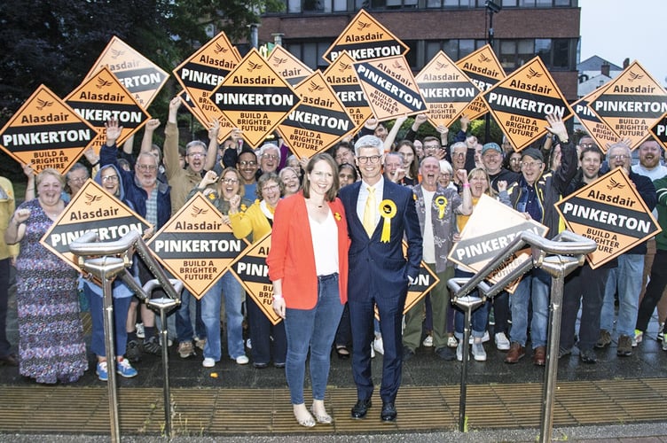 Al Pinkerton with supporters
