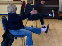 Elderly keeping fit with Seated Pilates
