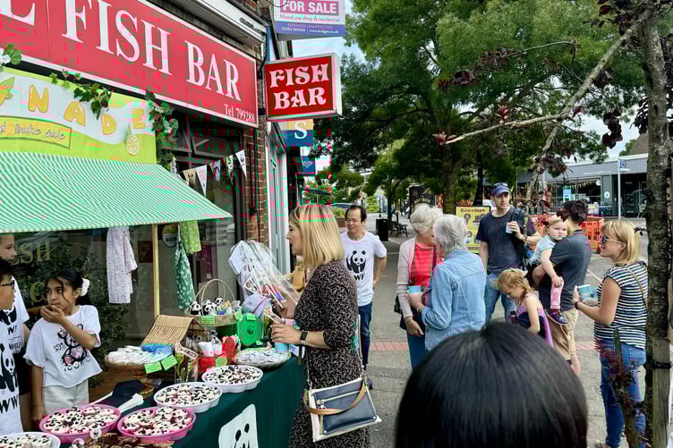 People of all ages attended the fundraiser outside the Knaphill Fish Bar