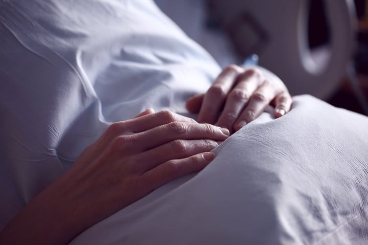 Hospital pillow stock image