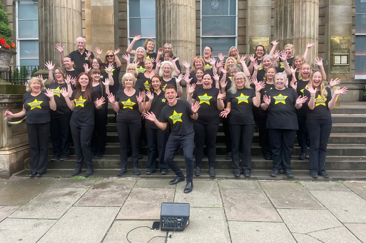Rock Choir outside Dome Ed Fringe