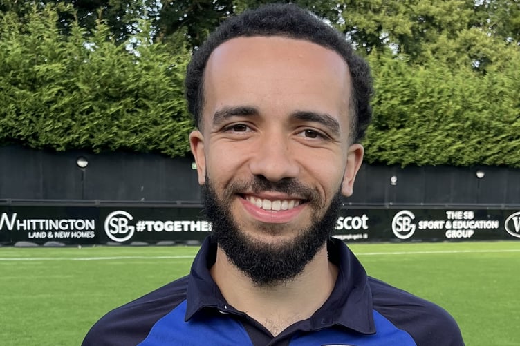 Darnell Jon-Peter scored two goals for Guildford City against Abbey Rangers (Photo: Guildford City FC)