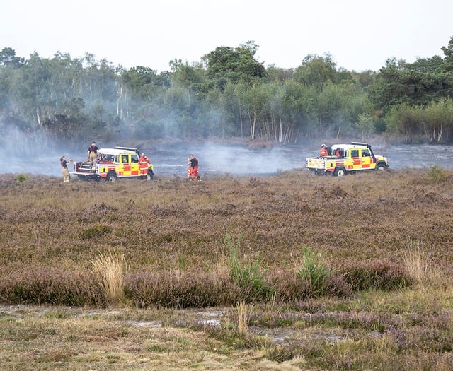 Caution urged after fire at Chobham Common 
