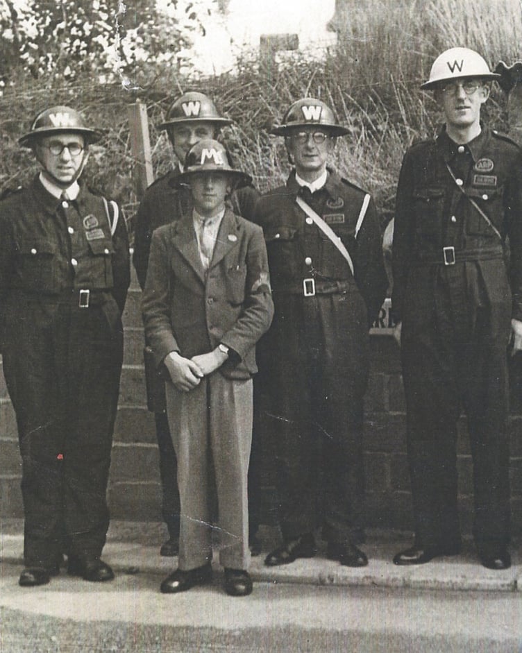 ARP wardens and their messenger boy from Rydes Hill, Guildford