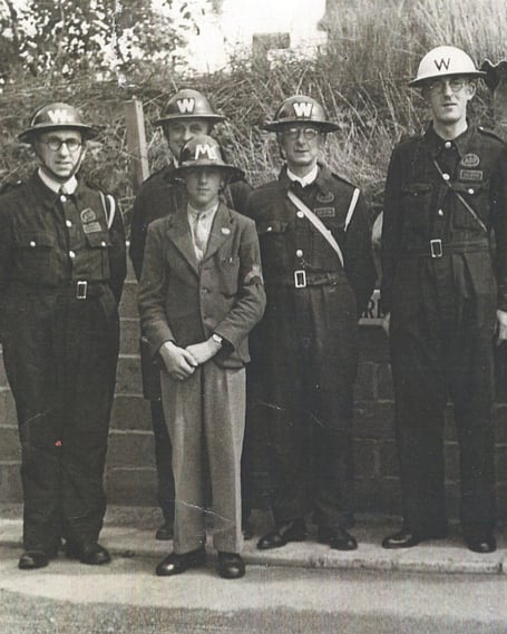 ARP wardens and their messenger boy from Rydes Hill, Guildford