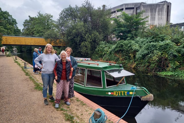 All aboard for a trip along the Basingstoke Canal with Kitty