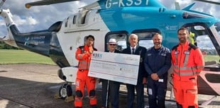 Horsell Bowling Club helps keep air ambulance flying high