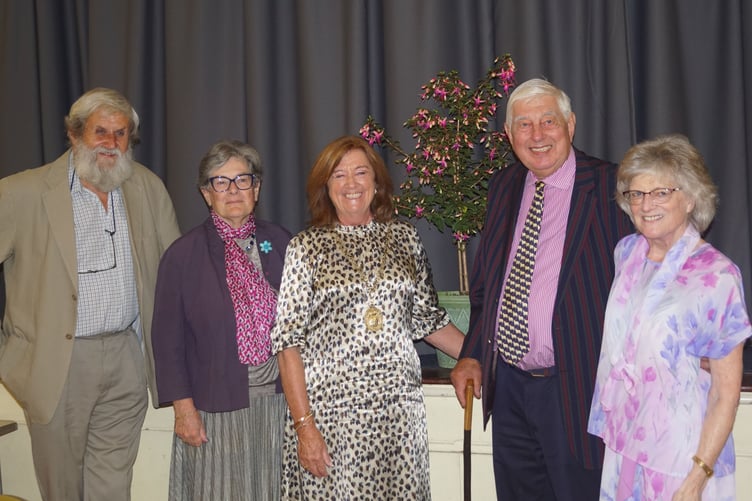 Left to right: Geoff Peach, Elizabeth Barralet, Sallie Barker, Philip Barralet and Hilary Askew