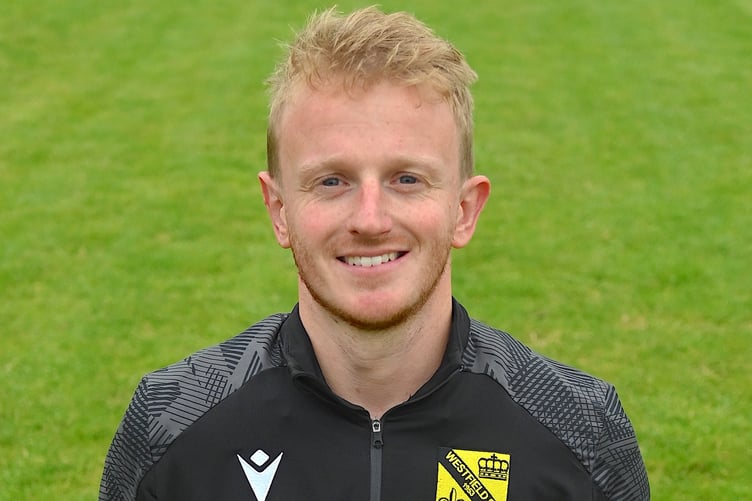 Westfield player-manager Andy Crossley scored his side's opening goal against Horndean (Photo: Westfield FC)