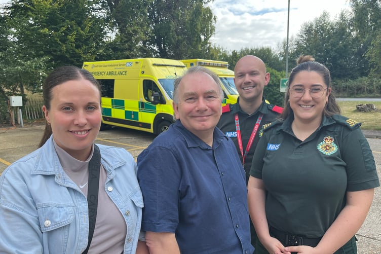 Ian (centre) with some of the lifesaving team