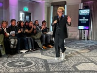 Woking designer's collection oozes opulence at London Fashion Week
