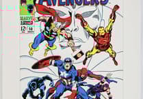 Rare Marvel Comic book covers signed by Stan Lee on sale at Woking auction house