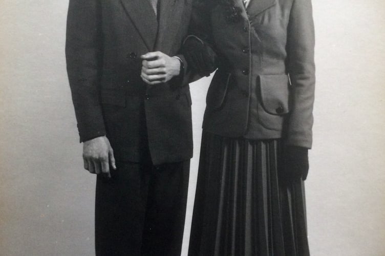 Marriage photograph of Reg and his wife Jean