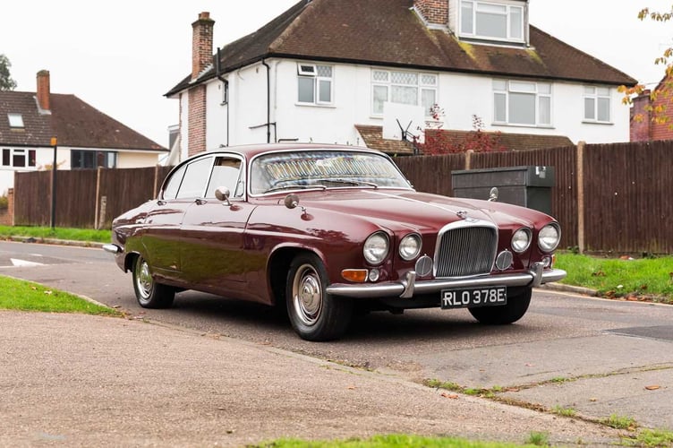 The 1967 Jaguar Mk. X 4.2. previously owned by Madonna. Photo released November 20 2024. A luxury 1967 Jaguar previously owned by Madonna is up for auction - and could fetch £22,000. The Queen of Pop, 66, bought the classic car in 2021 for her son Rocco Ritchie, now 24, Historics Auctioneers said.She regularly used the Jaguar Mark X 4.2 and was often pictured driving it around London alongside Rocco.Madonna also previously staged a photoshoot in the car with images posted on her Instagram.
