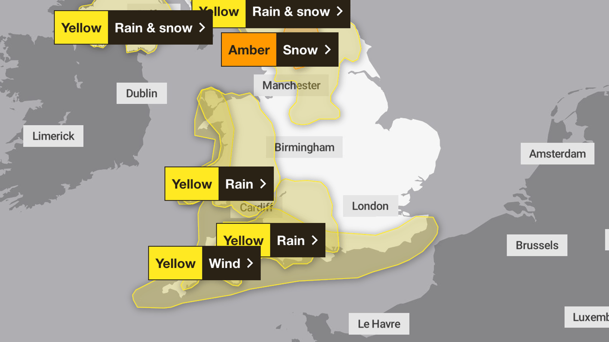 Wind warning as Storm Bert approaches Surrey and Hampshire