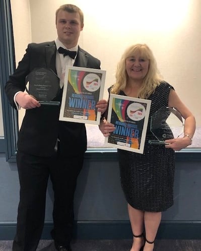 Jack and Denise with their awards