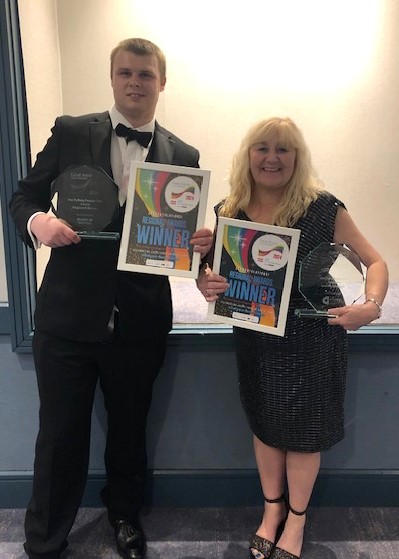 Jack and Denise with their awards