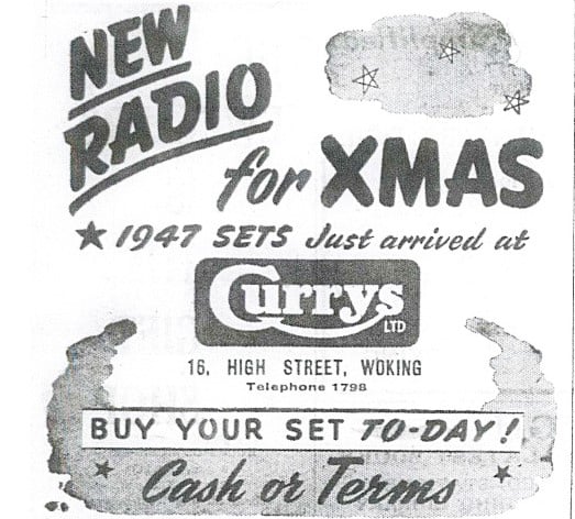 Woking News & Mail advert from Dec 20 1946