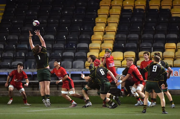Action from Gordon's School's 34-25 win against Hartpury College
