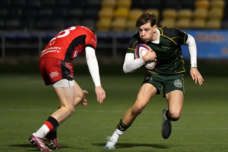 Action from Gordon's School's 34-25 win against Hartpury College