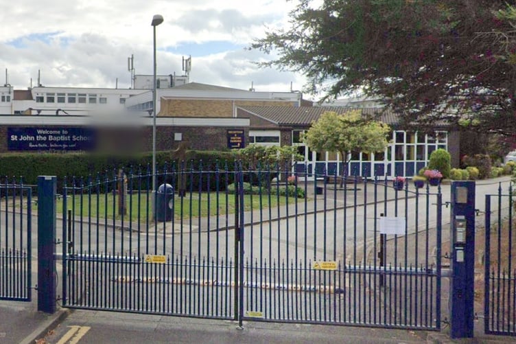 St John the Baptist School is located on Elmbridge Lane, Woking