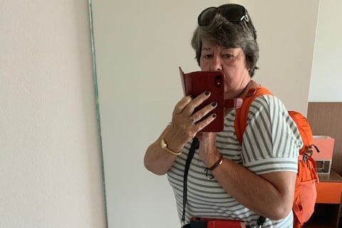 Judy on her backpacking travels. Meet the widow who embarked on a £10k solo backpacking trip after losing her husband and mum in three months. Judy Condie, 63, lost her husband, Richard, of 44 years after an eight-year battle with cancer after losing her mum, Mary, just months earlier - leaving her feeling "empty". Her eight-year-old dog Jet died too and faced with her first harsh English winter alone she used her savings and booked a five-month trip to Australia and New Zealand in a bid to cope with her grief. Judy made the plan to go abroad when she found out Richard's cancer was terminal and says she "couldn't just wait for him to pass away and wonder what to do after".