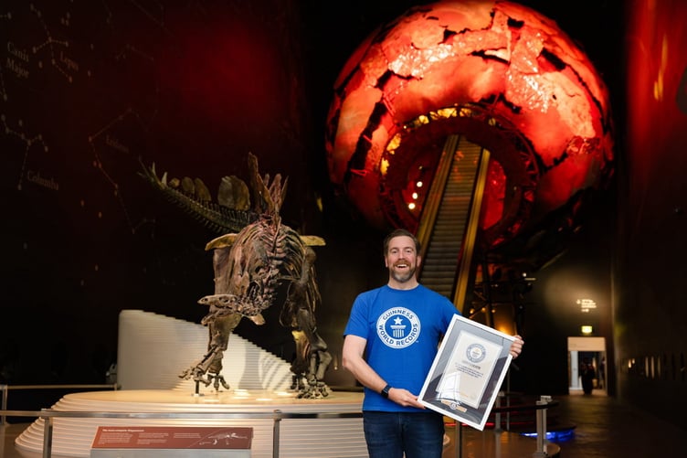 Ben Melham who now holds the Guinness World Record for the most museums visited in 24 hours, visiting 42 in one day. Release date January 28 2025. A dad has bagged a world record after visiting an incredible 42 museums across London in just one day - using a kick scooter. Ben Melham, 42, now holds the Guinness World Record for the most museums visited in 24 hours - after being challenged by his children. The dad-of-two, from London, smashed the previous record of 33 set by Sujoy Kumar Mitra and Swaroop Dawrani in India. Ben says that breaking the record took a lot of planning as he had to meticulously map out his route - considering opening hours, travel times and the record guidelines. He travelled between locations using a kick scooter to speed up his journeys. Ben bgean his attempt at 9:03am on October 25 last year, at the Museum of the Royal Pharmaceutical Society.