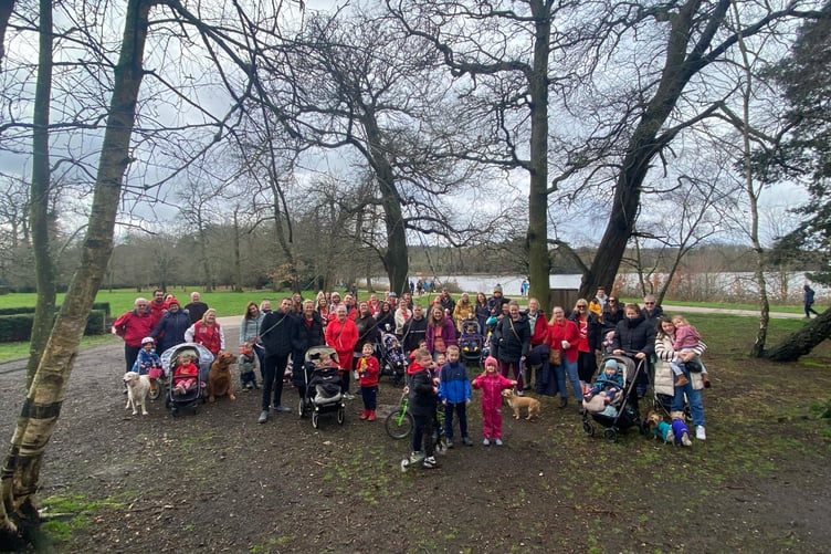 Pennypot colleagues and families at the sponsored Virginia Water walk