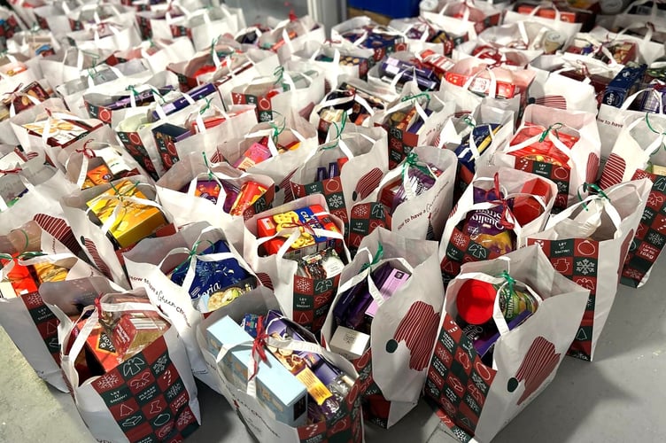 Christmas goodie bags from Woking Foodbank