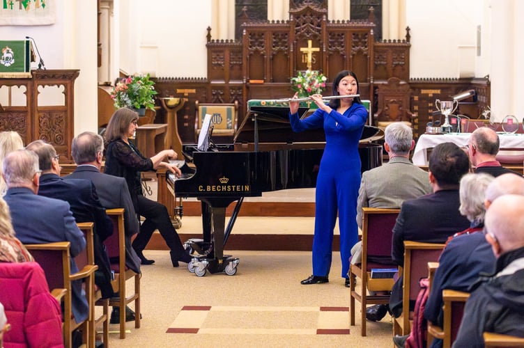 Winner of the Woking Young Musician 2025: Hanhan Qu, playing the flute