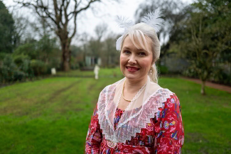 Jessica Bull, a Jane Austin fan who stylises herself life to emulate that of the authors; wearing Regency-style clothing and attending balls, London, February 11 2025. Release date February 23 2025. Meet the woman who lives like Jane Austen - from dressing in Regency-style costume to writing novels. Jessica Bull has been in love with the writer ever since the first episode of Pride and Prejudiced aired on the BBC in 1995. The 46-year-old from London is a Janeite - a term used to characterise devotees of Jane Austen's work. The mum-of-two has inhabited her world - by dressing dressing up in Regency-style customes, attending balls and even learning how to horse ride. She has read all her works, watched every adaptation and read every biography she could find.