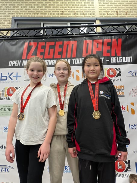 Madison Wilson (left), Anastasia Turner and Maisie Chang