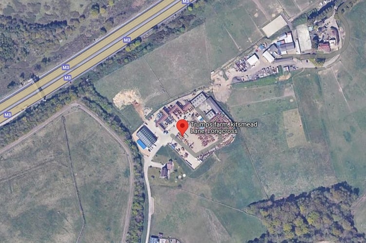 Map of Trumps Farm, Chertsey