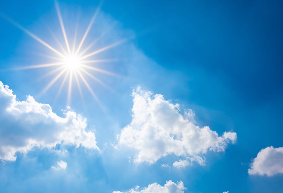 Sunny today with patchy rain expected tomorrow