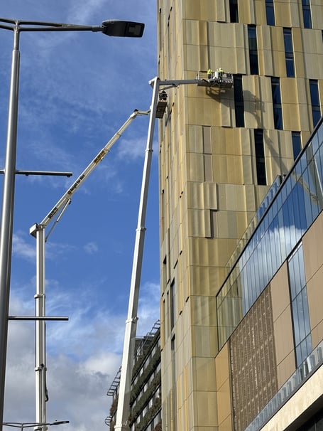 Hilton hotel cladding