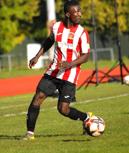 Manny Acheampong was named Guildford City's man-of-the-match (Photo: Chris Pegman)