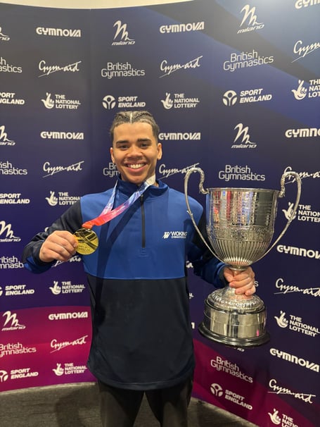 Jamie Lewis with the Senior British Championship