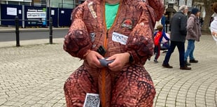 WATCH: Dancing, dinosaurs and determination: Man walks miles for MND