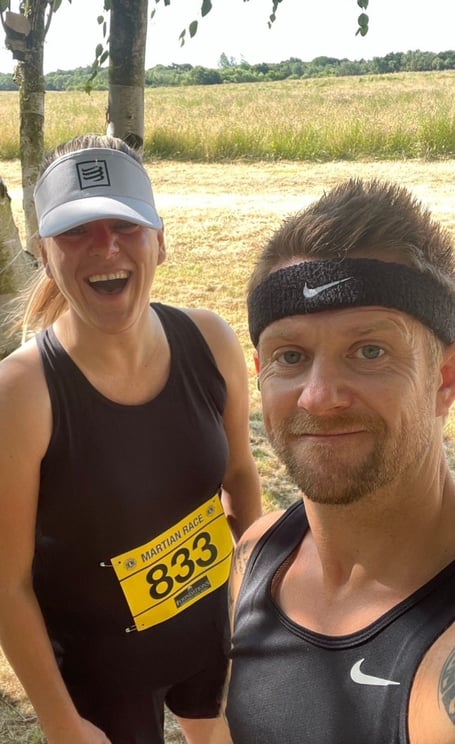 Cherisse and Sheldon at the Martian Race in 2023