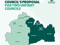 Surrey County Council plans two mega authorities
