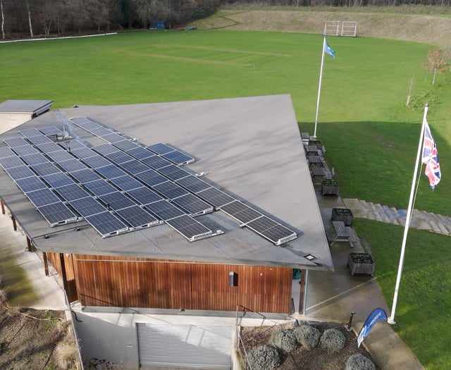 Valley End Cricket Club install solar panels