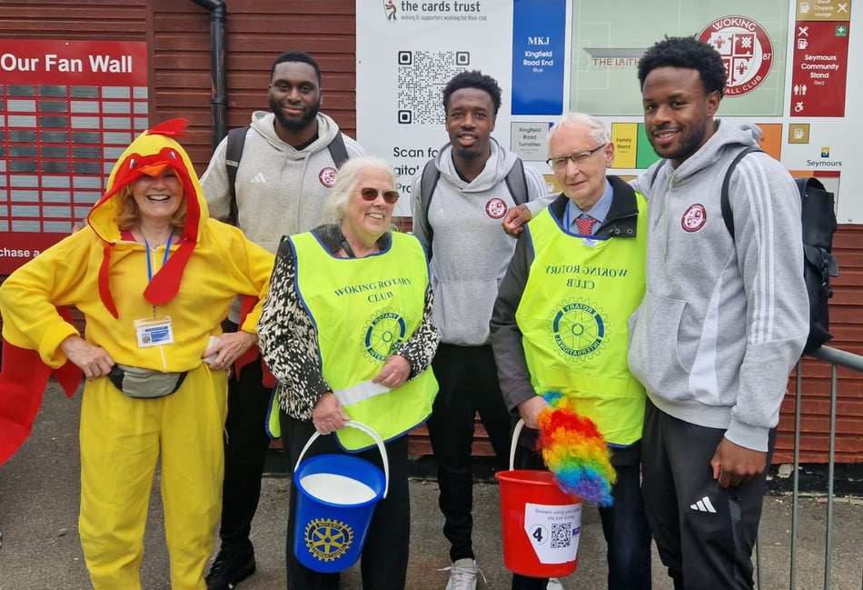 Rotary Club raises £250 at Woking FC