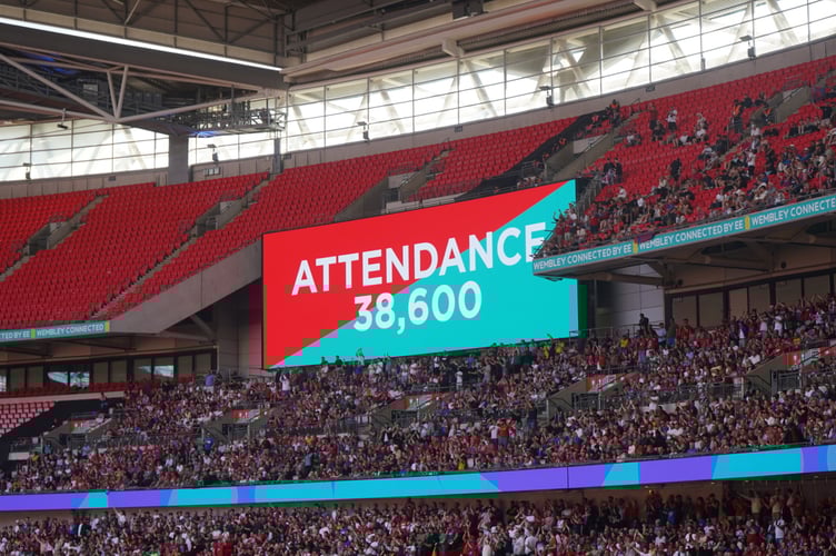 Attendance at Wembley for Aldershot's FA trophy victory
