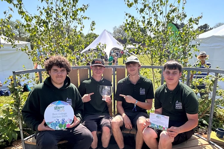 Merrist Wood College showgarden winners 2025_L-R Olly Childs, Archie Brooks, Oli Adcock, Harry Bulmer